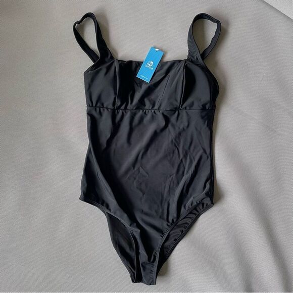 Cupshe NWT Black One Piece Bathing Suit Women’s Size Medium M - Picture 1 of 8